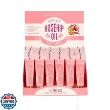 Ruby Kisses Broadway Vita-Lip Clear Lip Gloss (Rosehip Oil 48 Pack), Ultra-Hy