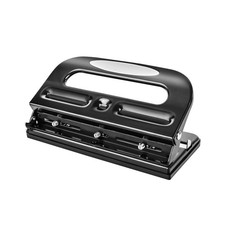 Amazon Basics Semi-Adjustable 3-Hole Punch, 30 Sheet Capacity, Black