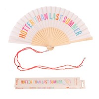 "HandfäCher Holz Fisura 42,5X23Cm \"Hotter Than Last Summer\" Tragbar Ventilator"