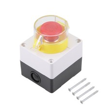 Push Button Switch Station Latching NC NO Mushroom Emergency Stop Switch Cover