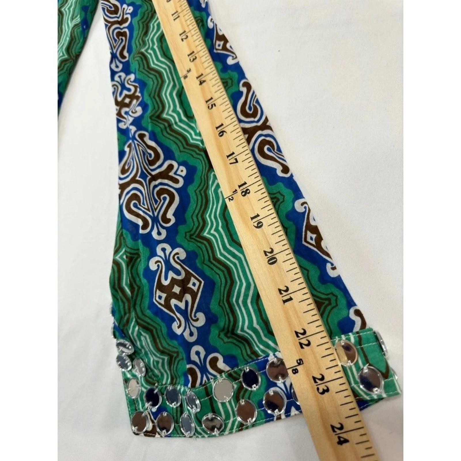 Top tunica Tory Burch Stephanie impreziosito da specchio boho manica lunga 0