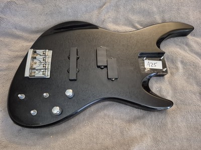 DeArmond By Guild Pilot Bass Guitar Body Black Loaded Bridge Active Electronics