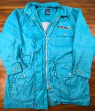 Vintage Catalina Windbreaker Long Turquoise Excellent Women's Medium