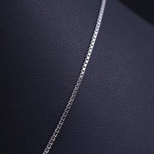 18 1.6mm, vintage Italian sterling silver 925 box chain necklace