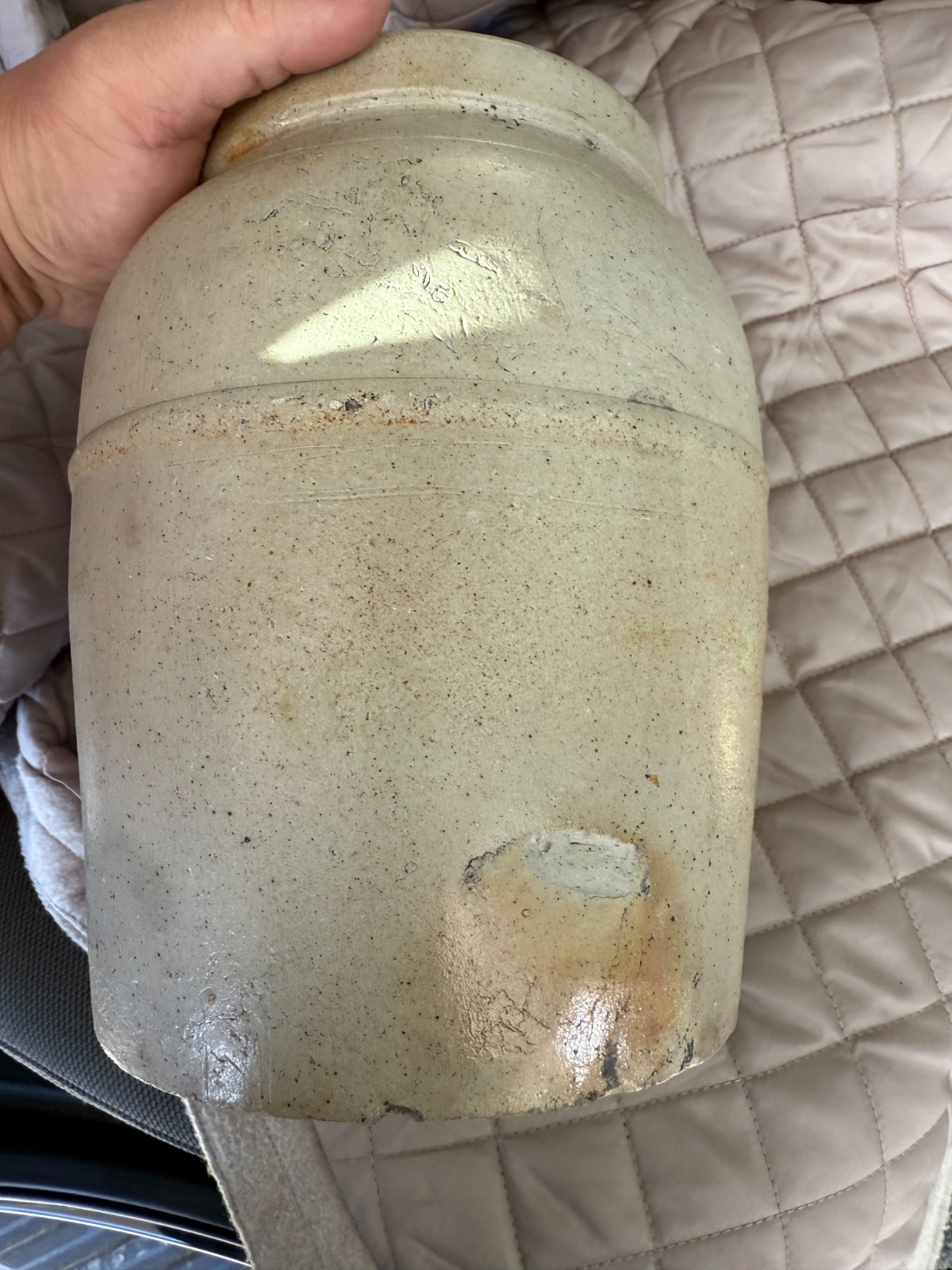 Weeks Bros Akron Ohio Stoneware Crock Jar Antique Salt Glaze Pottery 9"