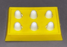 Vintage 1960  s Barbie Deluxe Reading Dream Kitchen Eggs Carton Yellow