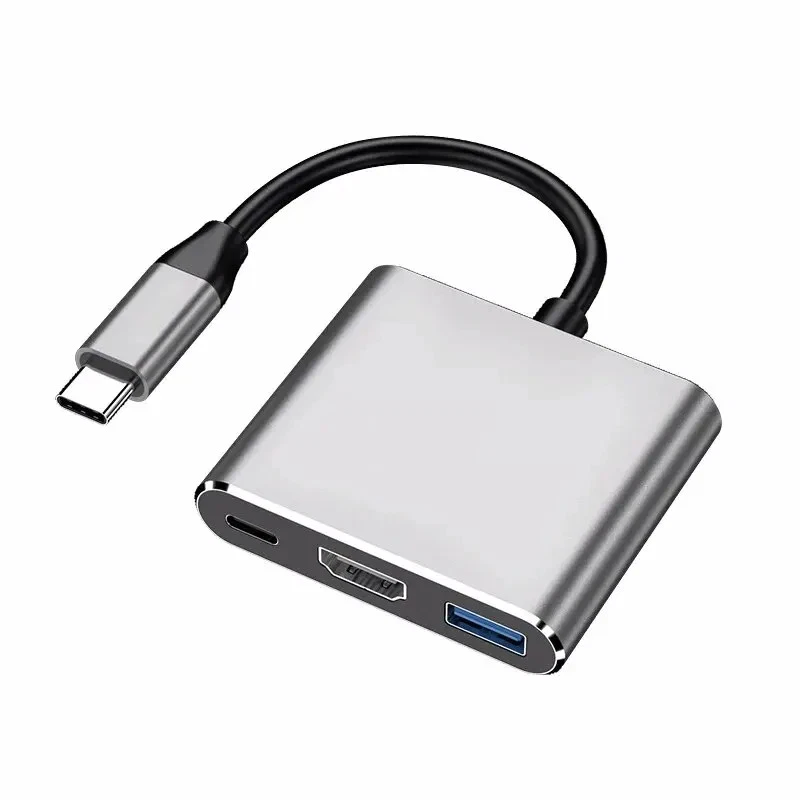 4K HDMI Adapter USB-C to USB Hub Male to Female HDMI Compatible For MacBook Air - Image 3 of 4
