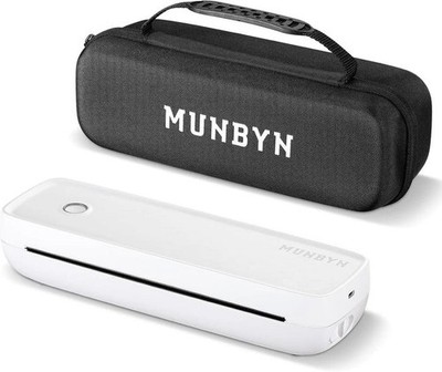 Munbyn ITP04S Tragbarer Thermodrucker & Tragetasche, Bluetooth Wireless - Weiß