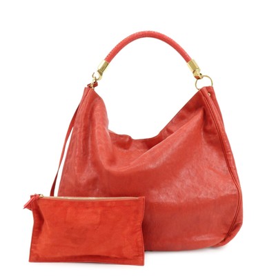 Saint Laurent Paris Roadie Leather Shoulder Bag Red 228840 Authentic Used F/S