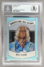 6184 Ric Flair 1982 Wrestling News All Stars Series A #27 On Card Auto BGS AUTH