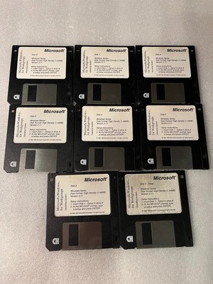Microsoft Windows for Workgroups Version 3.11   3.5'' Floppy Vintage Software '93
