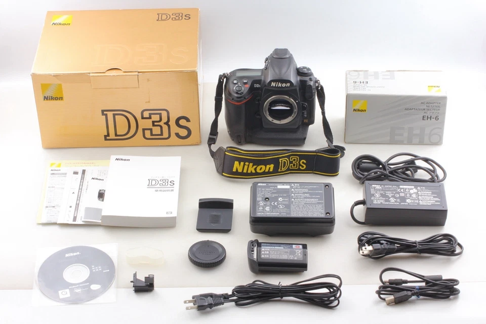 🎦【 Exc+5】Cuerpo de cámara digital Nikon D3s 12,1 MP SLR con adaptador de CA (EH-6) JAPÓN Foto 4 de 4