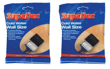 2x SupaDec Wallpaper Cold Water Wall Size Adhesive Paste Plaster Porous Surface