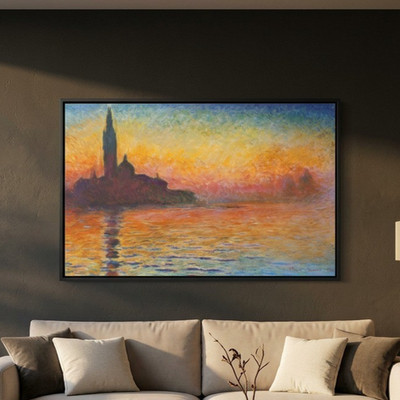 Claude Monet San Giorgio Maggiore at Dusk Wall Art Print on Canvas & Poster