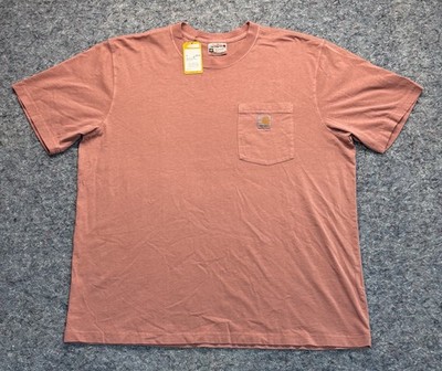 Carhartt Pocket Tee Shirt Men s XL Rose Relaxed Fit Lightweight Workwear NEW