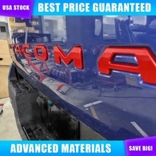 Tailgate Emblem For 2024-2025 Tacoma Letters Gloss Red Rear Badge Replacement