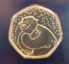 2020 UK 50p Coin in Change Checker Holder - The Snowman Hugging