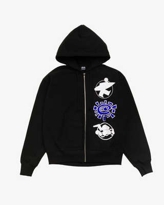 Stüssy Always Do What You Should Do Stack Zip Hoodie Black 3974049-BLAC Men M
