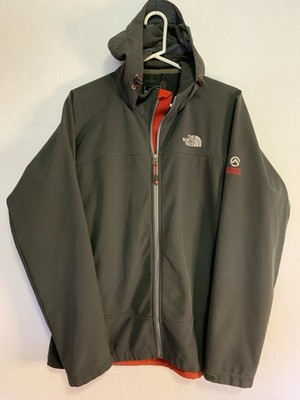 North Face Jacket Men Size L Summit Series Full Zip Soft Shell Windbreaker Hood