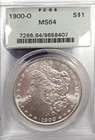 1900-O Morgan Silver Dollar PCGS MS64 Semi-PL OGH Old Green Holder GEM P273