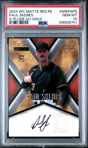 2024 Wild Card Paul Skenes X-plode Gold Auto /2 PSA 10