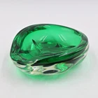Murano Art Glass Bowl Ashtray Green Vintage