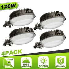 4 Pack 120W LED Security Wall Lights Dusk to Dawn Outdoor Garage Barn Area Light