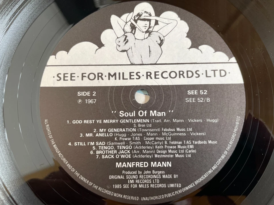 Vinyl LP MANFRED MANN "Soul Of Mann (Instrumentals)" (See For Miles Rec. SEE 52) - Bild 4 von 4