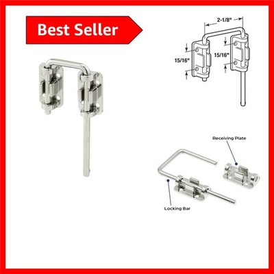 Durable Chrome Loop Lock for Sliding Patio Doors - Child Safety & Security
