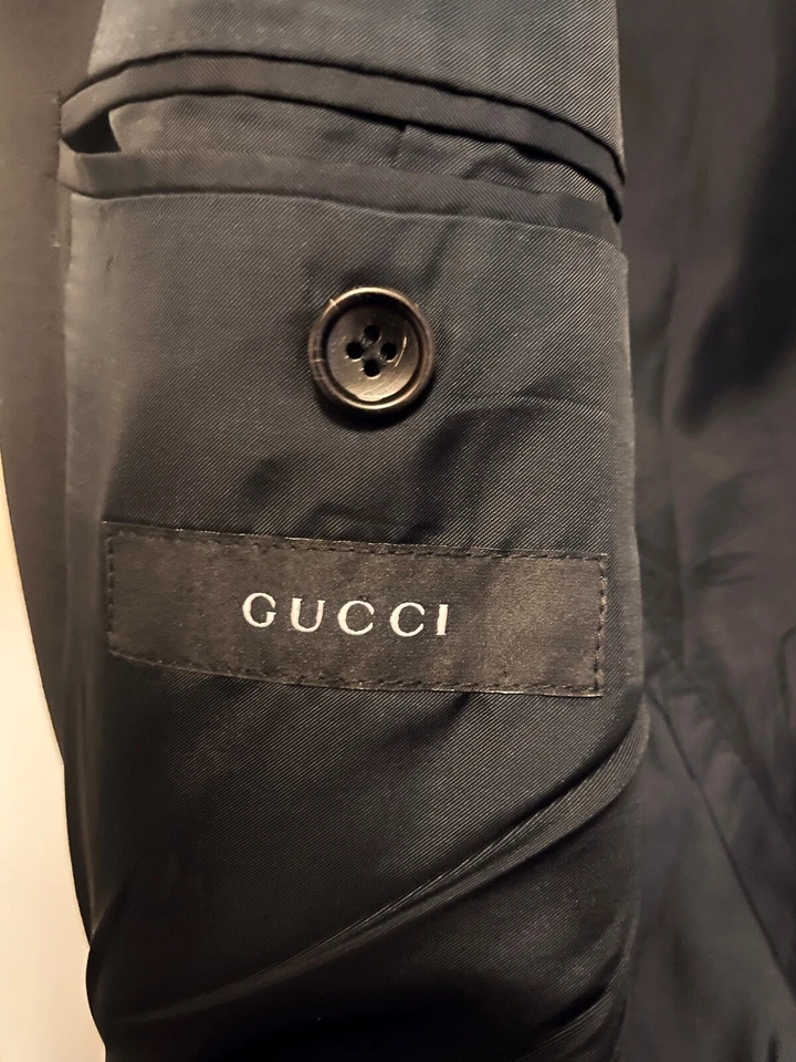 Chaqueta de traje negra para hombre GUCCI - Talla 52R (UE) - Hecha en Italia Foto 3 de 4