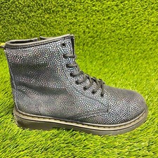 Dr. Martens 1460 Girls Size 5Y Black Purple Athletic Outdoor Lace Up Boots