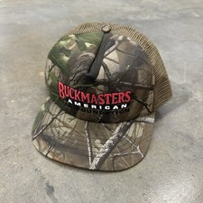 Vintage Buckmasters American Deer Foundation Camo Mesh Hat Made In USA