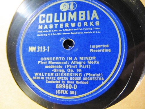 1937 Hans ROSBAUD Walter GIESEKING GRIEG Piano Concerto COLUMBIA Set 313 Berlin - Picture 2 of 5