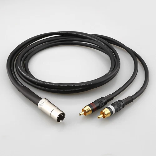 2feet 5Pin DIN do 2RCA Audio Kabel OCC Miedziany kabel połączeniowy do odtwarzacza CD - Zdjęcie 1 z 10