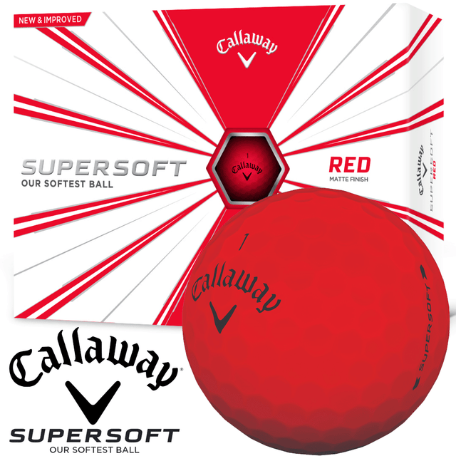 Callaway Supersoft Golf Balls Matte Red, Pack of 12 for sale online