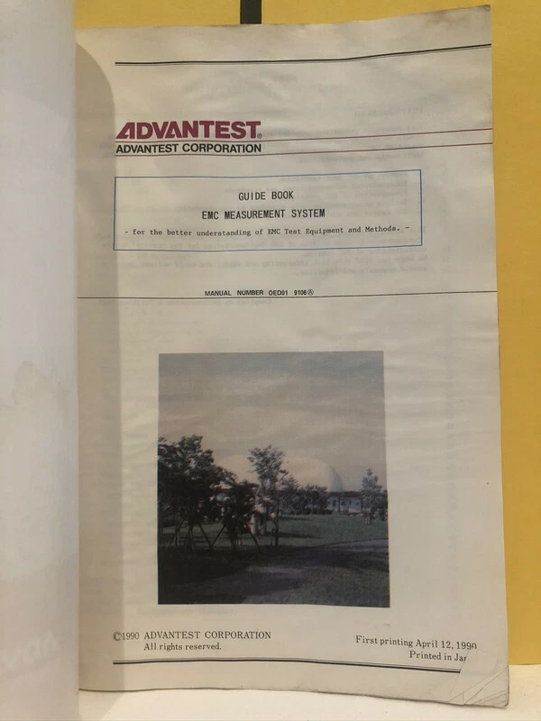 Advantest OED01 9106 EMC Measurement System Guide Book - Image 2 of 3