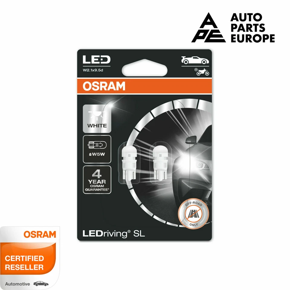 Osram 2 Bombillas LED Ubicación W5W T10 6000K 2825DWP Premium 4 Años De Garantía - Imagen 2 de 4