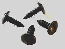 4 Stainless Steel License Plate Screws ....black...round Head ..fits Most Cars