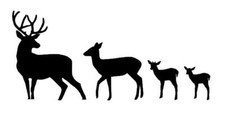 Deer Family Vinyl Wall Decal Truck Car Trailer Decal