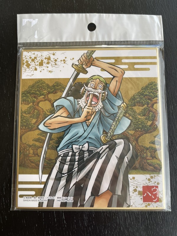 USOPP One Piece Shikishi Art Gold Japanese No.4 Bandai From Japan F/S