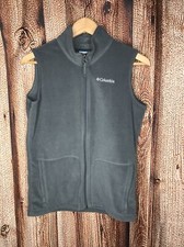 Columbia Youth Girl  s Zip Front Fleece Vest Size L Large 14/16 Gray