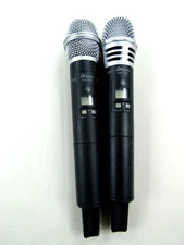 D Tech UH-102 Professional Wireless Transmitter Microphones Lot Of 2 Untested