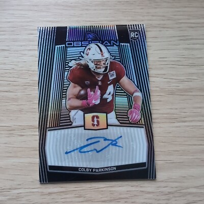 2020 Panini Obsidian Draft Picks Auto /99 Colby Parkinson Rookie Auto RC Rams