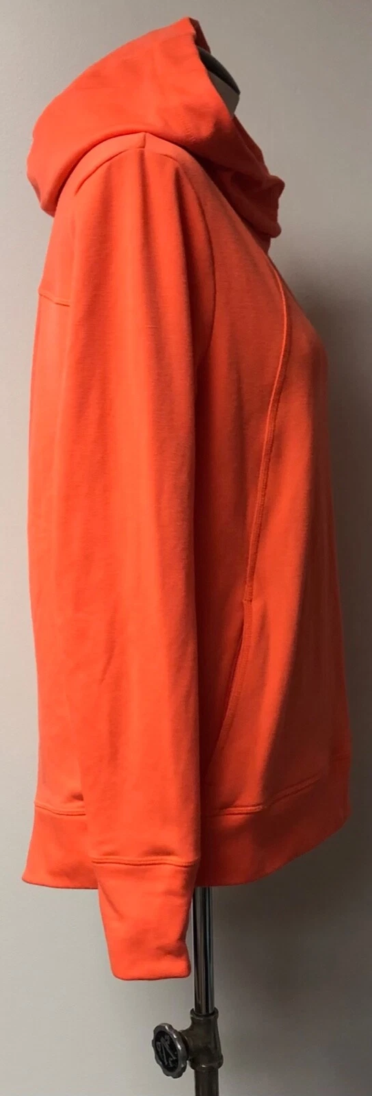 sweaty-betty salmon wool polyester blend british design hoodie