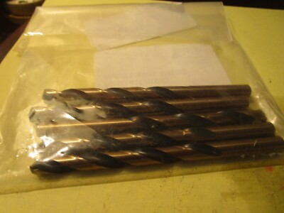 21/64'' x 4-5/8'' OAL 135° Split Black / Gold High Speed Steel Jobber Drill QTY 5
