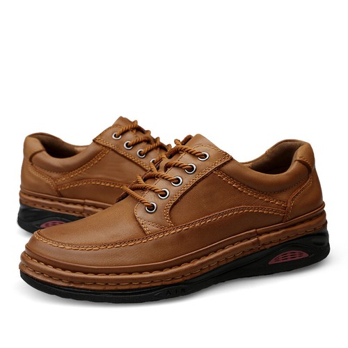 Casual Outdoor Shoes Men's Lace Up Round Toe Platform Hiking Leisure Shoes New - Picture 7 of 15