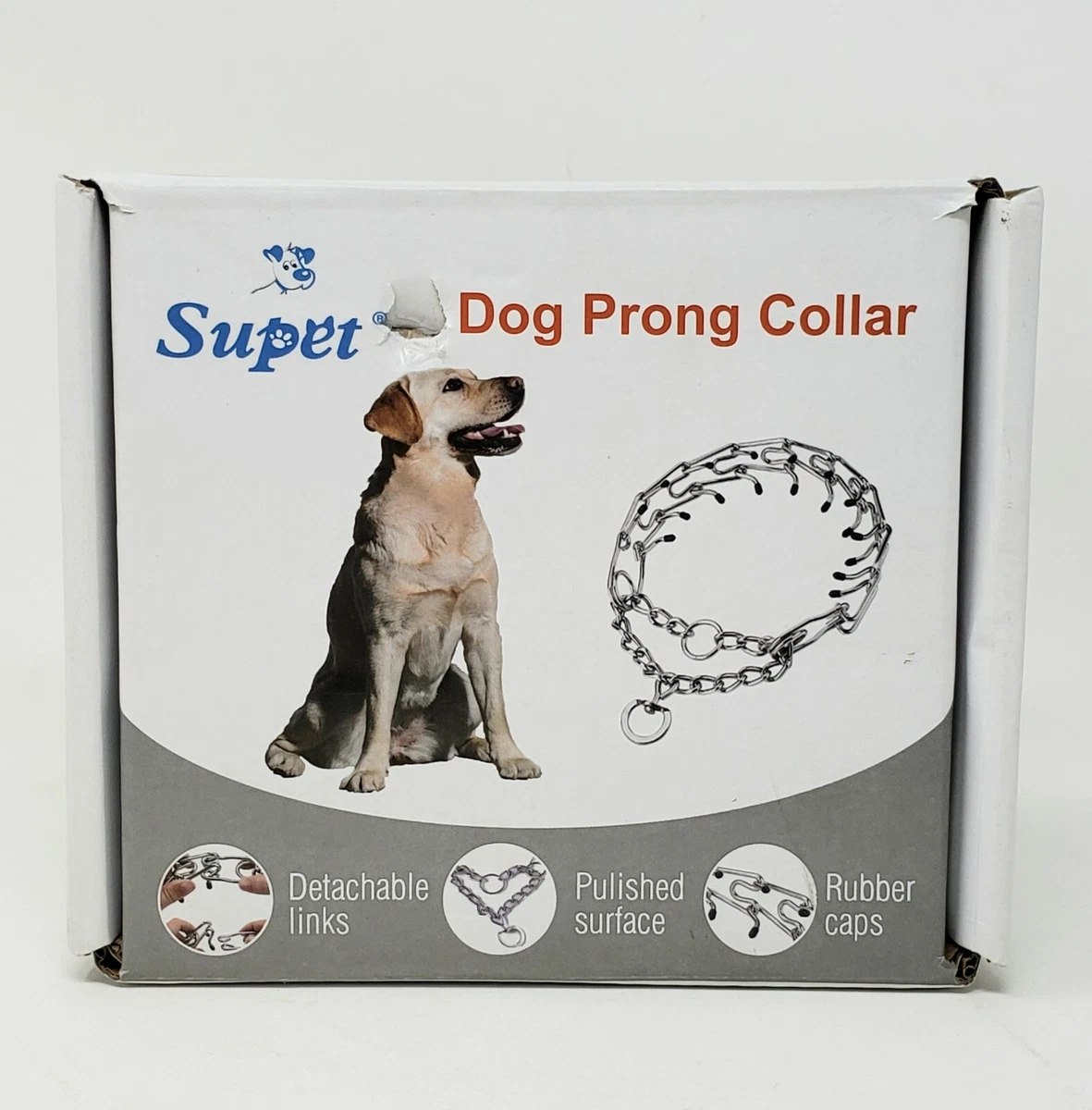 Supet Dog Prong Collar Dog Pinch Training Collar with Locking