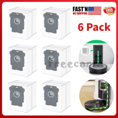 6 PCS Vacuum Bags for iRobot Roomba i3+ i7+/Plus s9 s9+ (9550) i8 Clean Bag