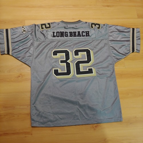 VTG Long Beach State Grey The Beach Colosseum Football Jersey Sz L #32
