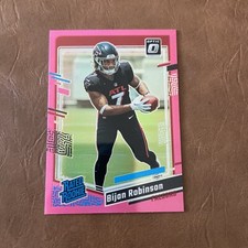2023 Donruss Optic Bijan Robinson Pink Prizm RC #206 | Atlanta Falcons